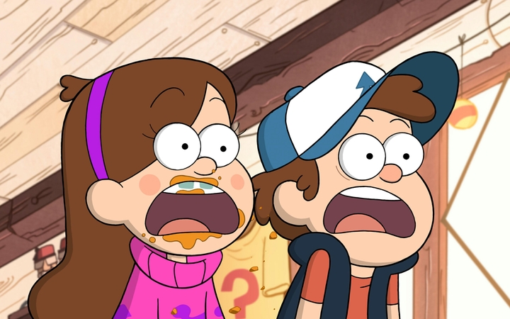 Dipper and Mabel surprised