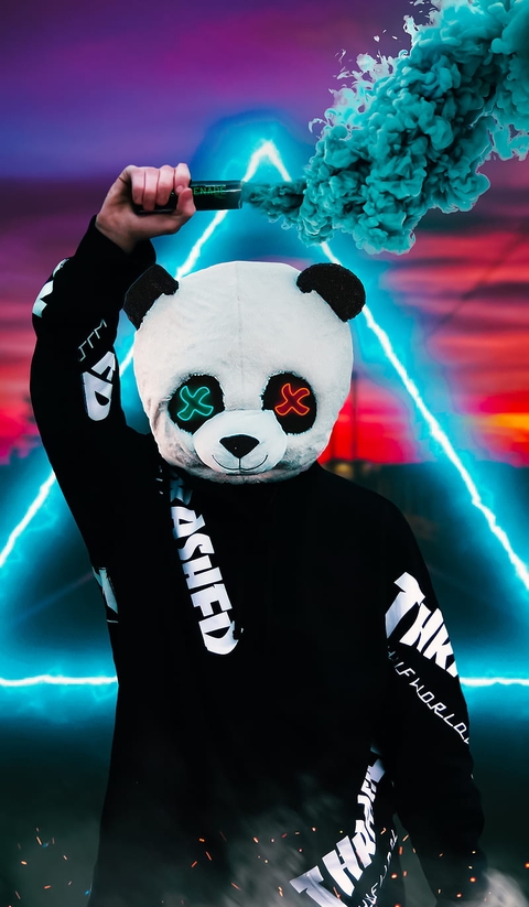 Panda mask man