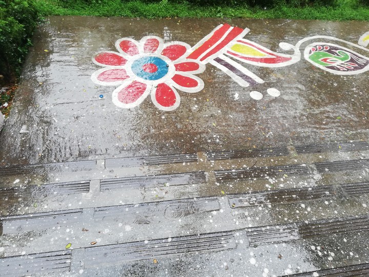 আমার অঙ্গন এ বৃষ্টি র আনন্দ..