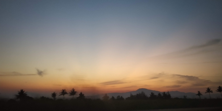 reflective sunset