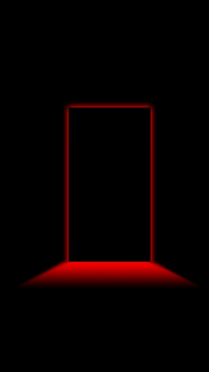 door of outlined red