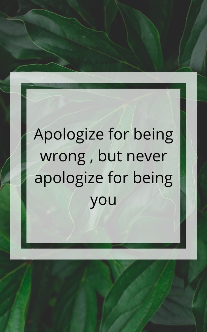 Being you...