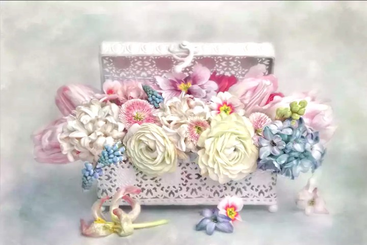 Flowers in a cassette