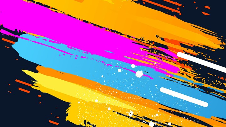 Stripes abstract yellow Art