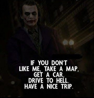 Joker never cares
