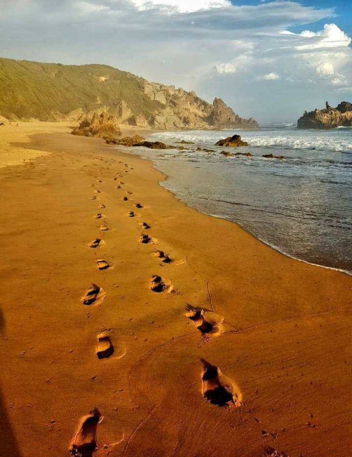 Footprintd on the beach