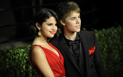 Justin Bieber with Selena Gomez
