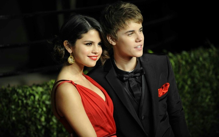 Justin Bieber with Selena Gomez