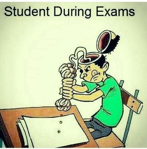 student during exam