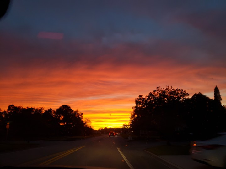Fall sunset