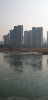 In Cheongna Lake, where spring is coming, Incheon, Korea,