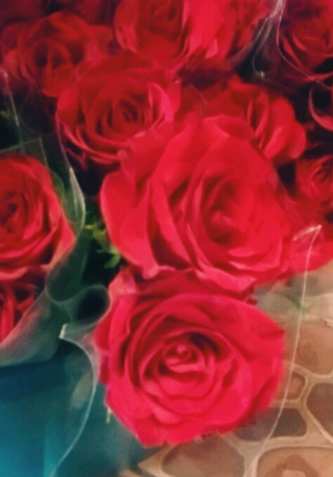 rose rouge intense