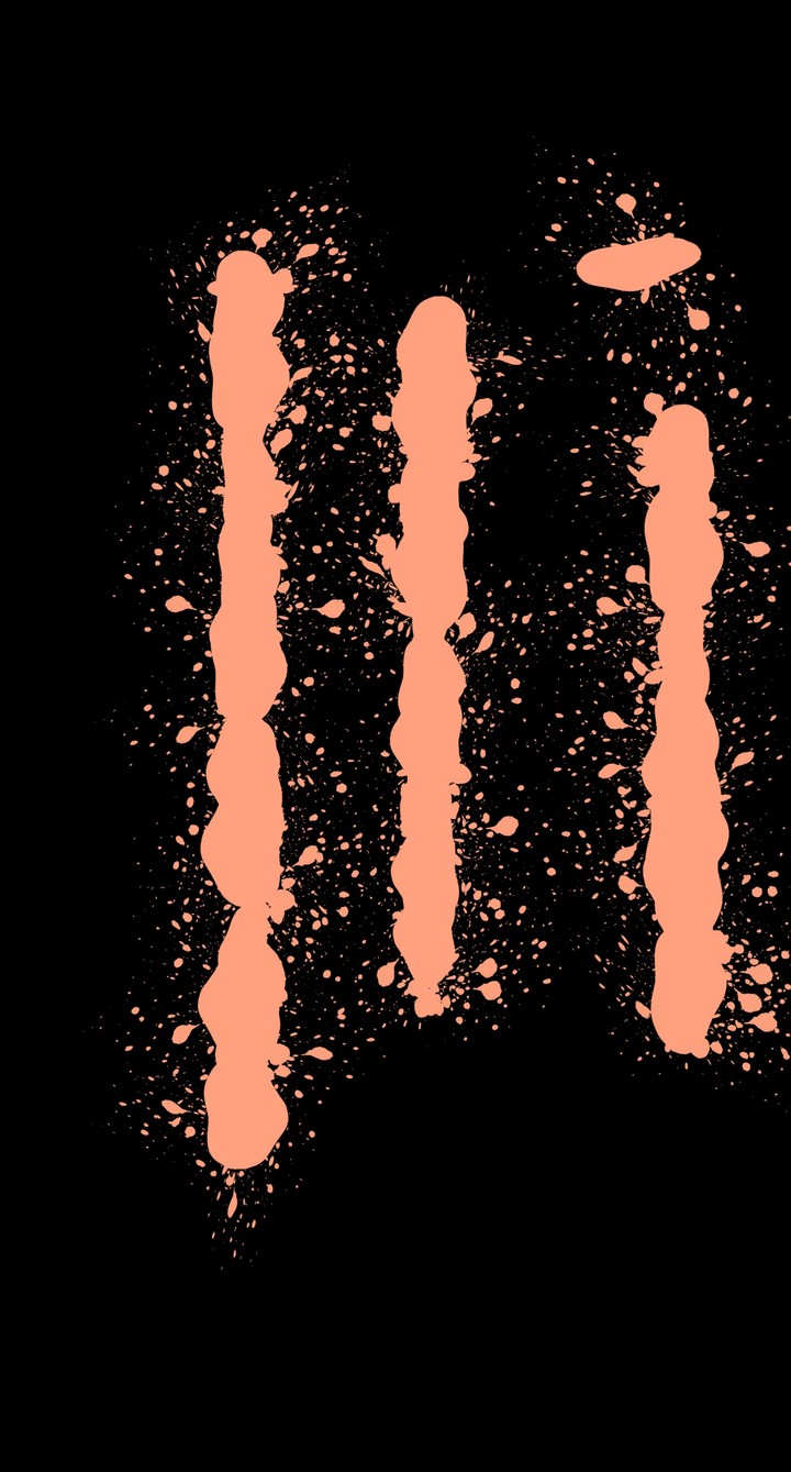 Pink spray paint dripping vertical lines on dark background