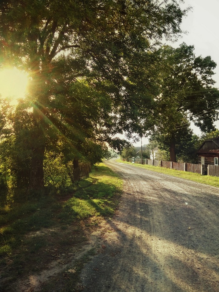 on the road