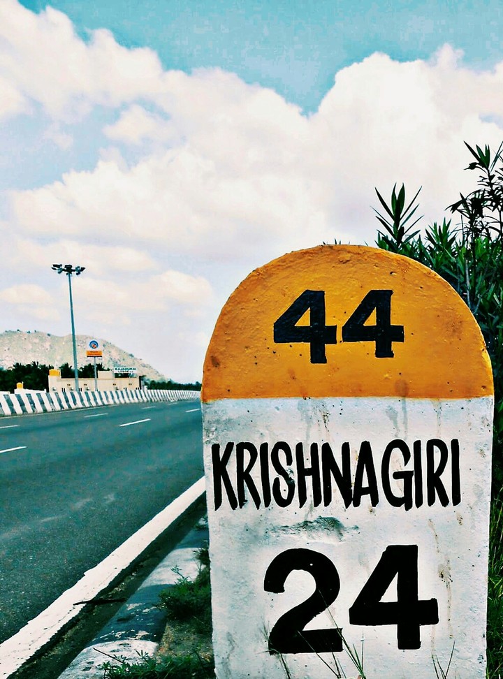 Hosur to Krishnagiri Road Sign