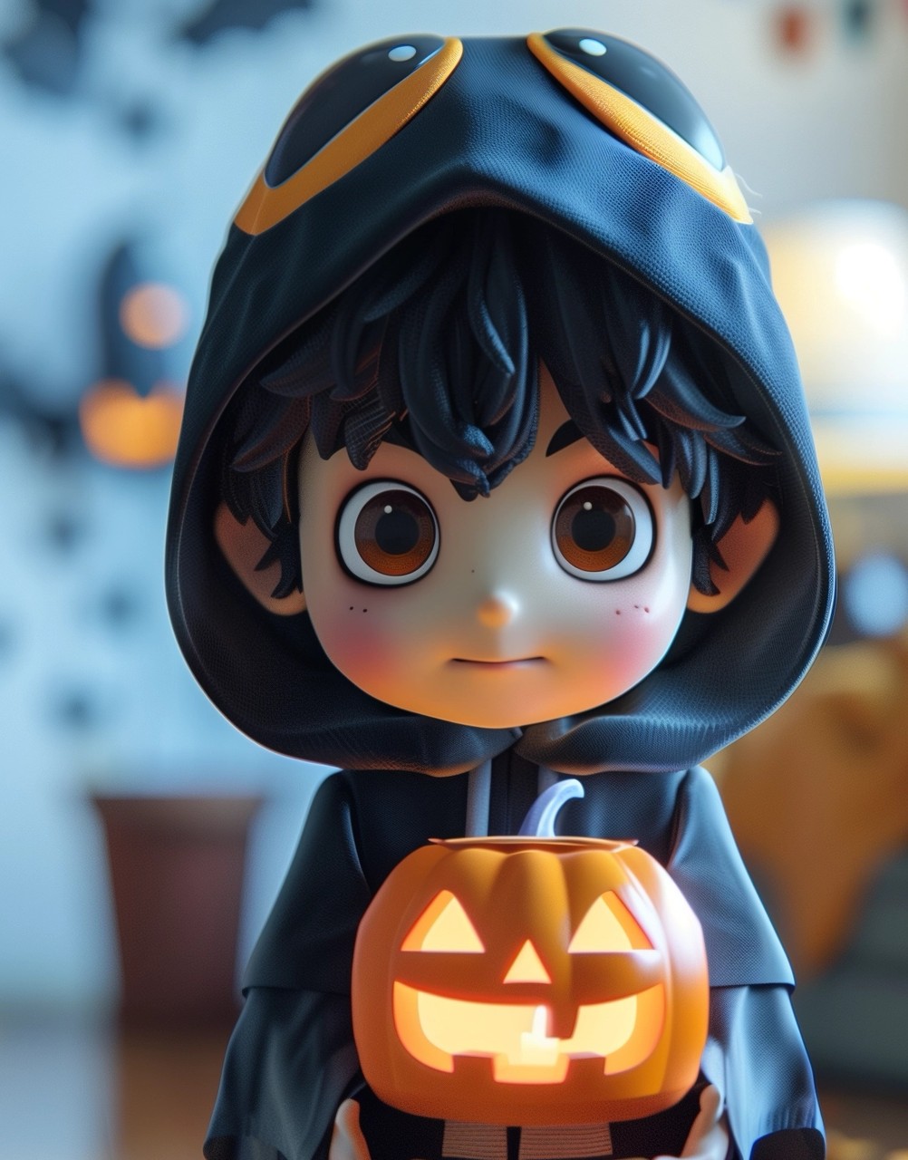 Anime cute boy character cartoon