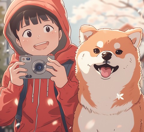 Boy with dog