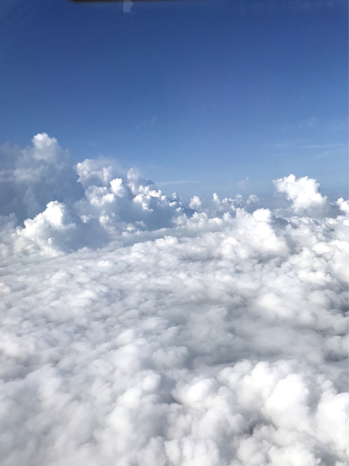 Puffy clouds in the sky