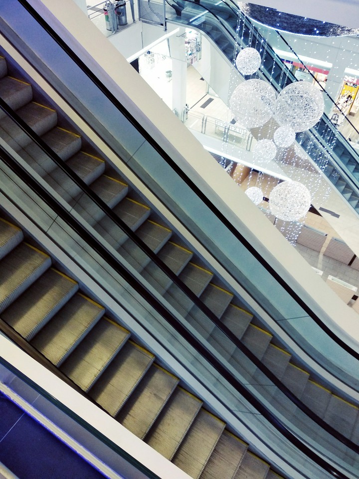 an escalator