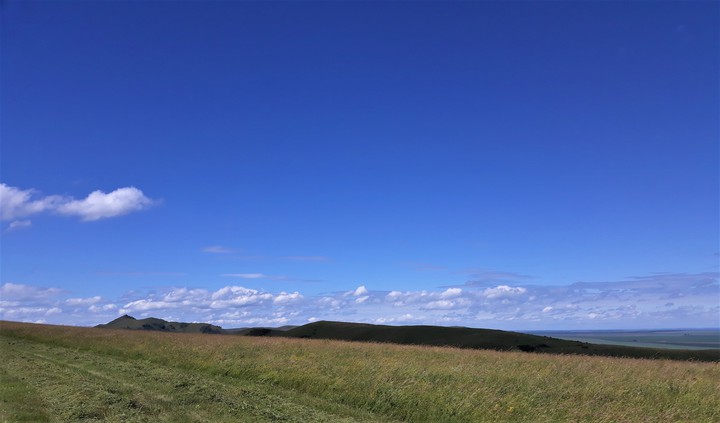The sky over the fields