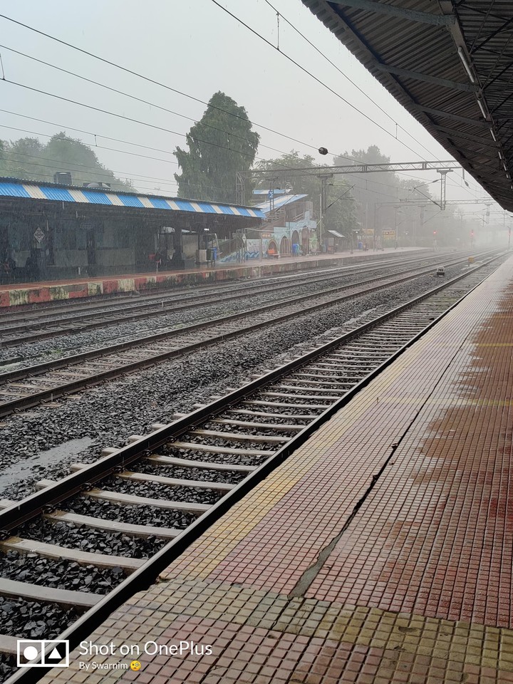 Railway Station in Monsoon