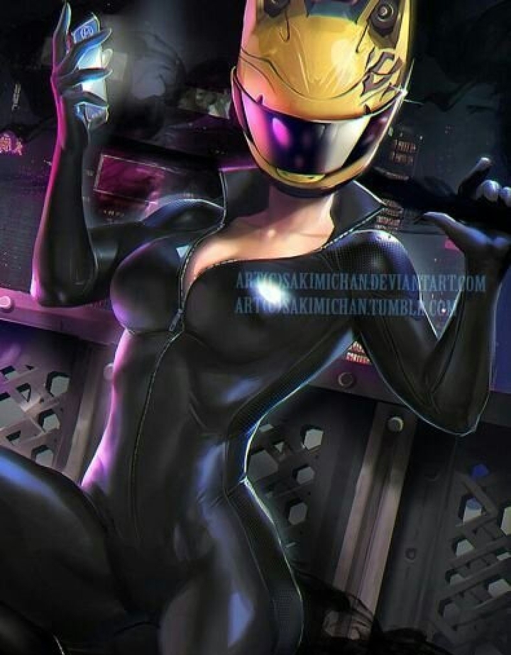 anime cat biker girl