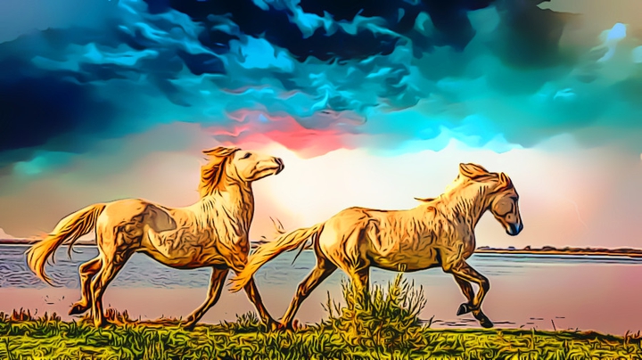 Horses By the Sea