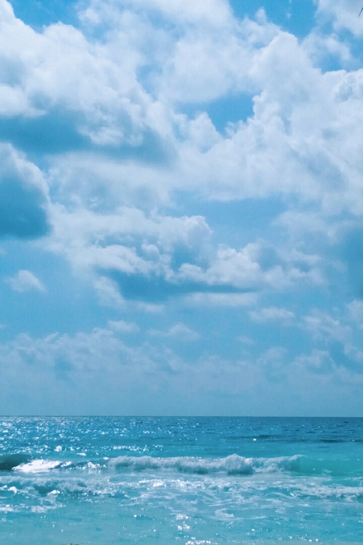 #México #sol #Playa #Mar #Azul #olas #nuves
