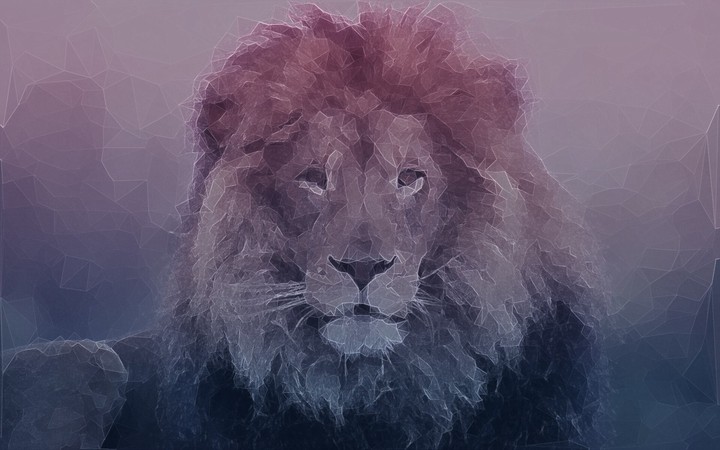 Neon Lion Wallpaper