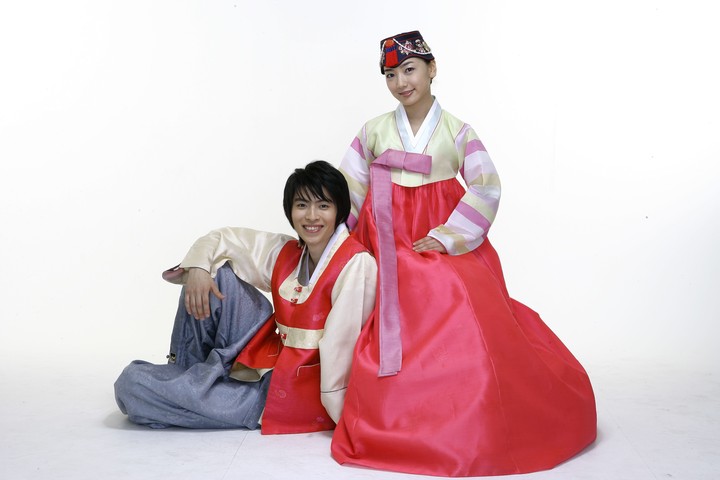 Couple in Korean Dress