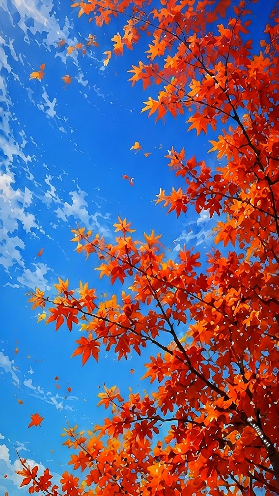 A sky full of flowers