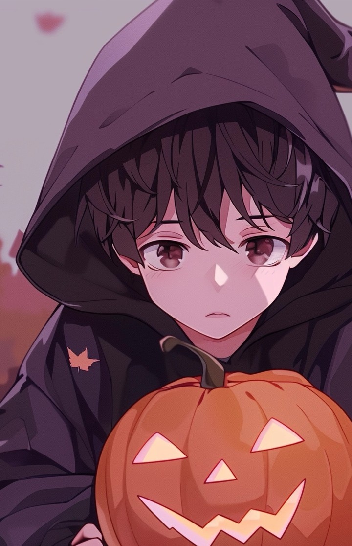 Anime cute boy cartoon character