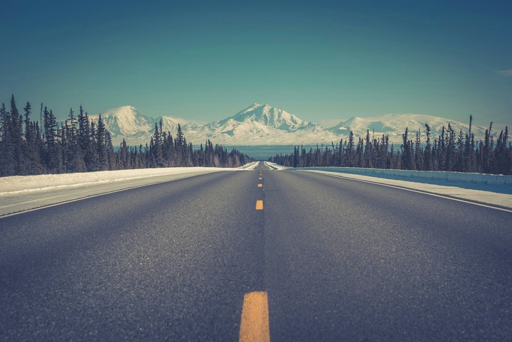 snow road