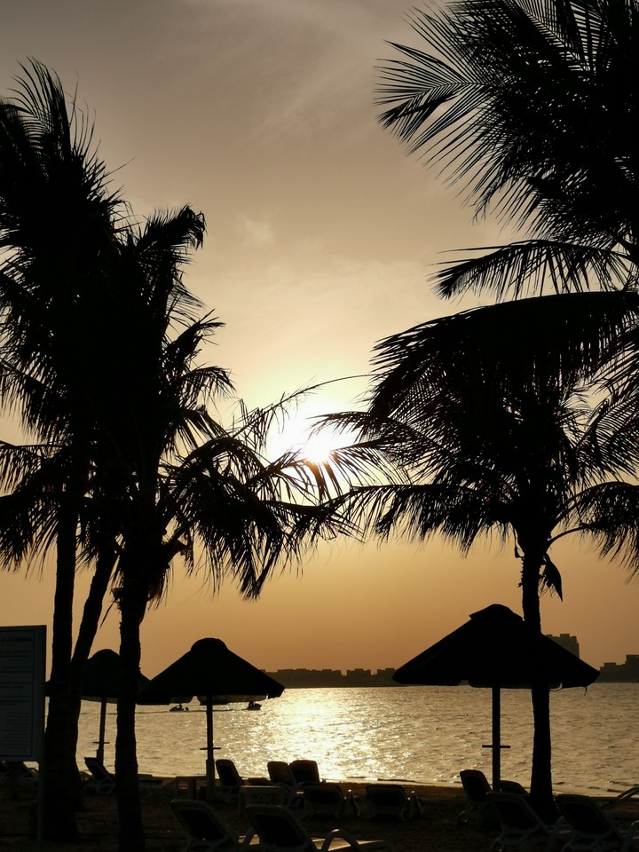 Sunset by the beach