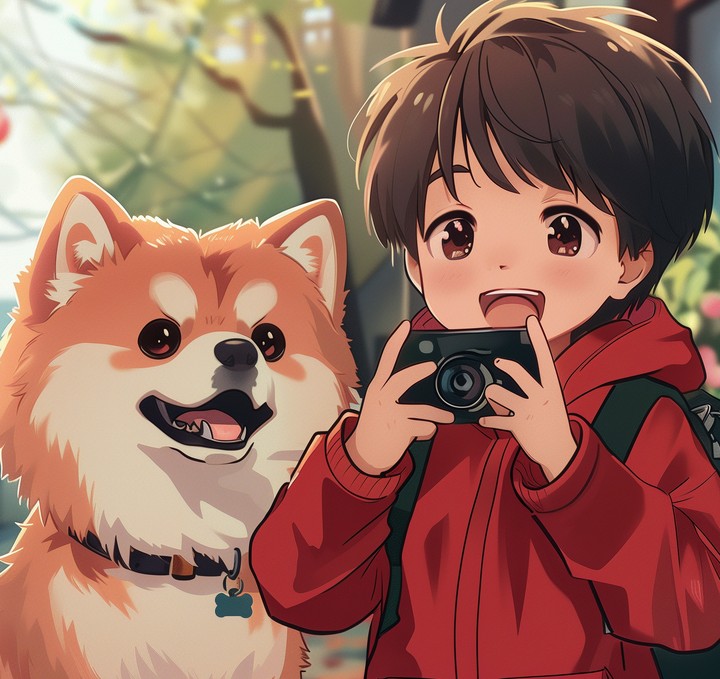 Boy with dog