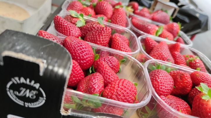 strawberries and red