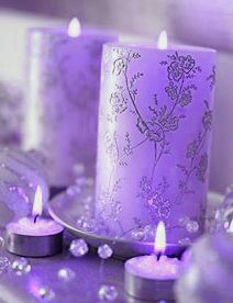 lavender, 紫色桌布