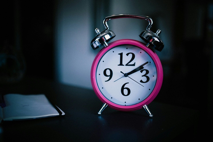 pink clock