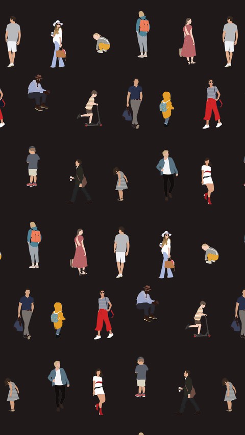 flat vector people pattern 01