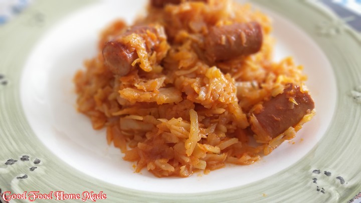 Cabbage with wurstell