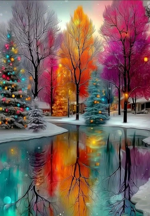 обои paint, winter