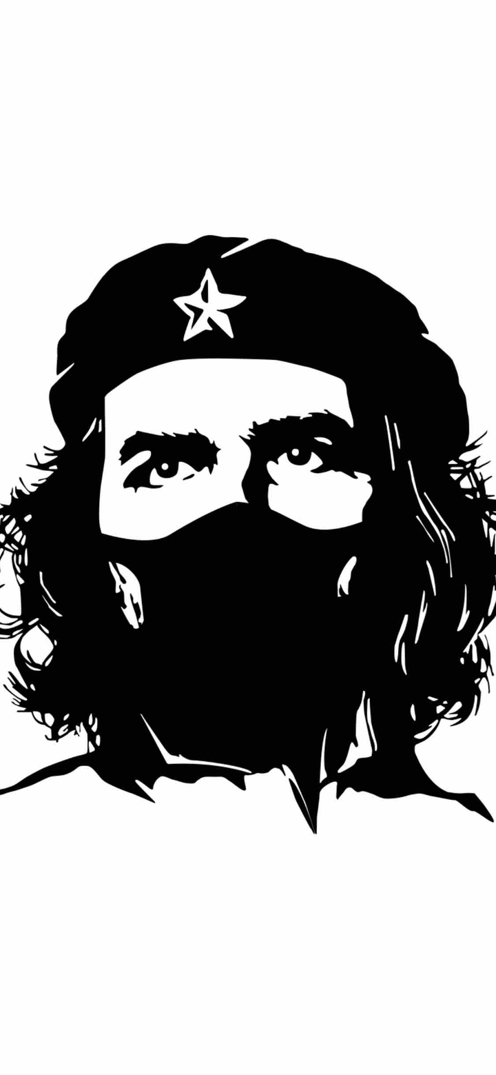 CHE, Stand with a mask on