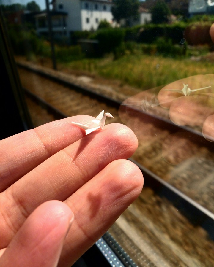 Origami tsuru/crane - Travel on the wings of a tsuru.