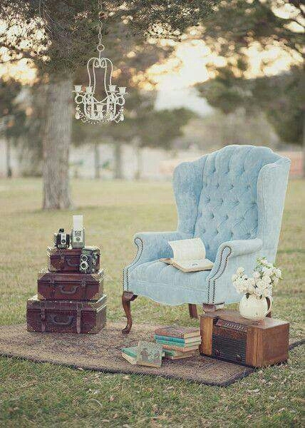 Reading outside be like... 