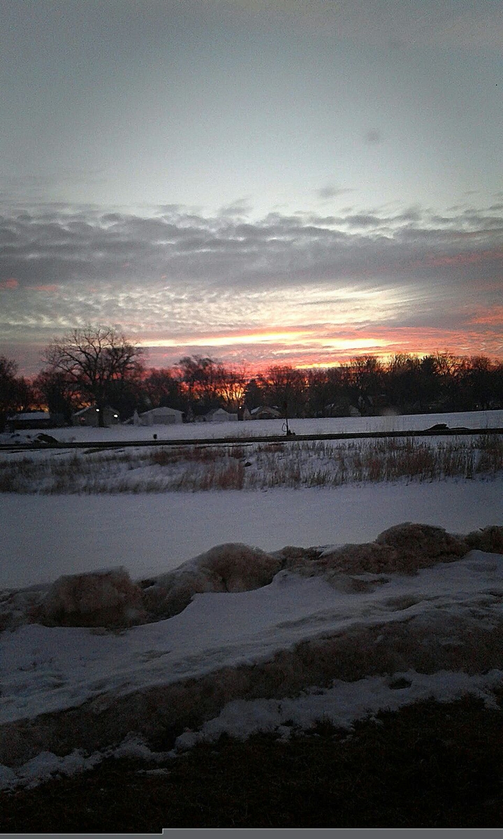 A winter sunset