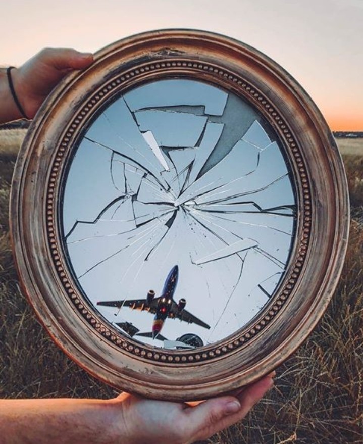 Crash Into The Glass And See Something In The Air