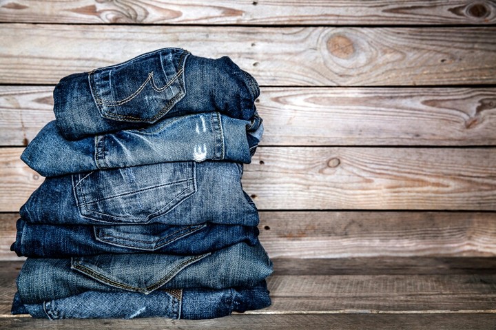 A stack of jeans