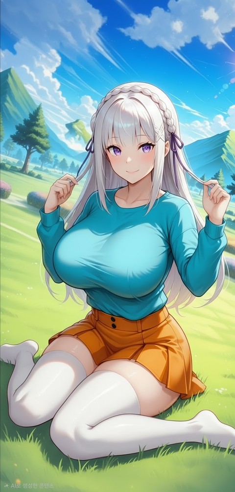 Thigh, Cartoon, Long_hair