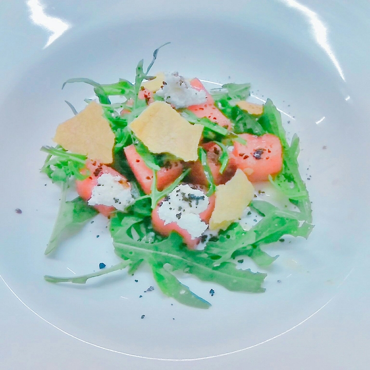 Watermelon salad with fetta cheese