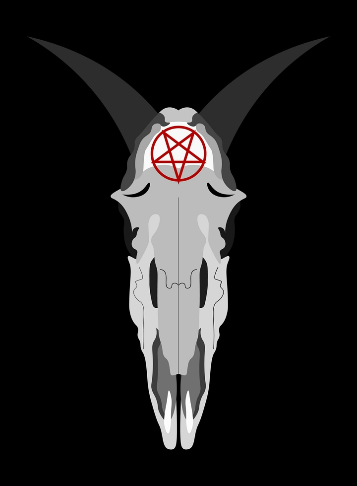 Ghotic Baphometh black background